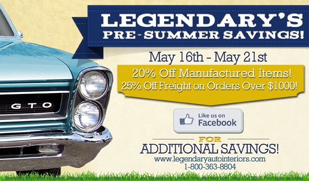 Early Summer Sale 5/16 through 5/21